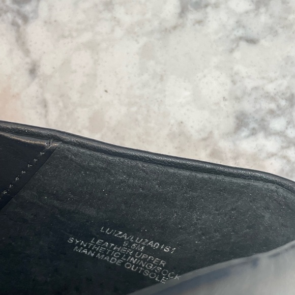 NWOT Steve Madden Black Leather Pointed Tie Stiletto Pumps, Size 9.5 - Picture 7 of 7